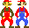 Classic and Modern skinny Mario