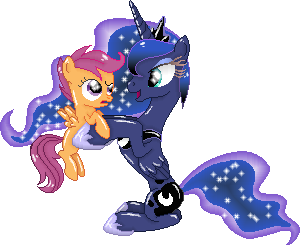 Luna and Scoots - Toy Version/Shaded