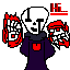 gaster fan character full power about to fight frisk/chara