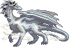 Christmas Gray Wispy Dragon