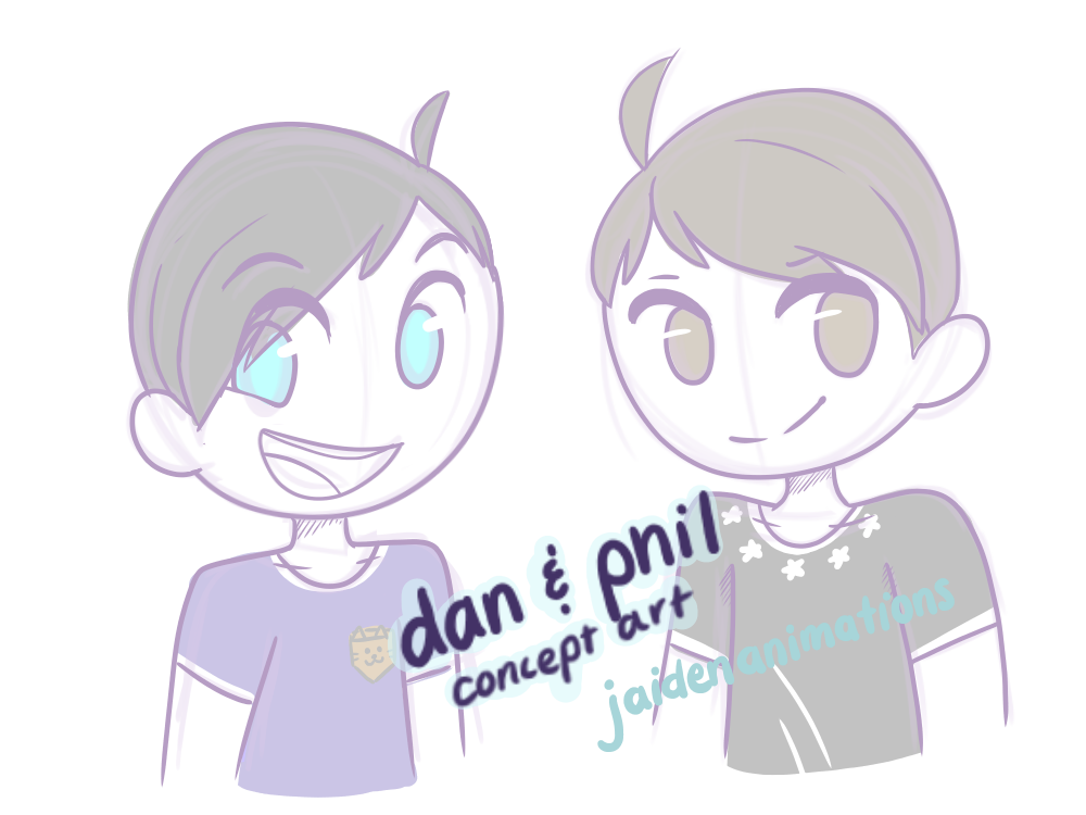 Dan and Phil drew by Jaiden Animations!