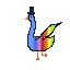 multi colored swan sprite