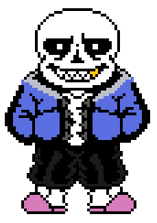 Custom sans head came from add a model pixel art