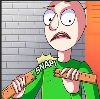 this picture is proof that like many other things too much baldi is hazardous not only to your own mental health but that of everyone around you