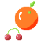 fruit -orange cherry 