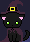 Gato negro en Halloween