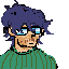 purple hair guy