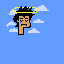 head at the sky