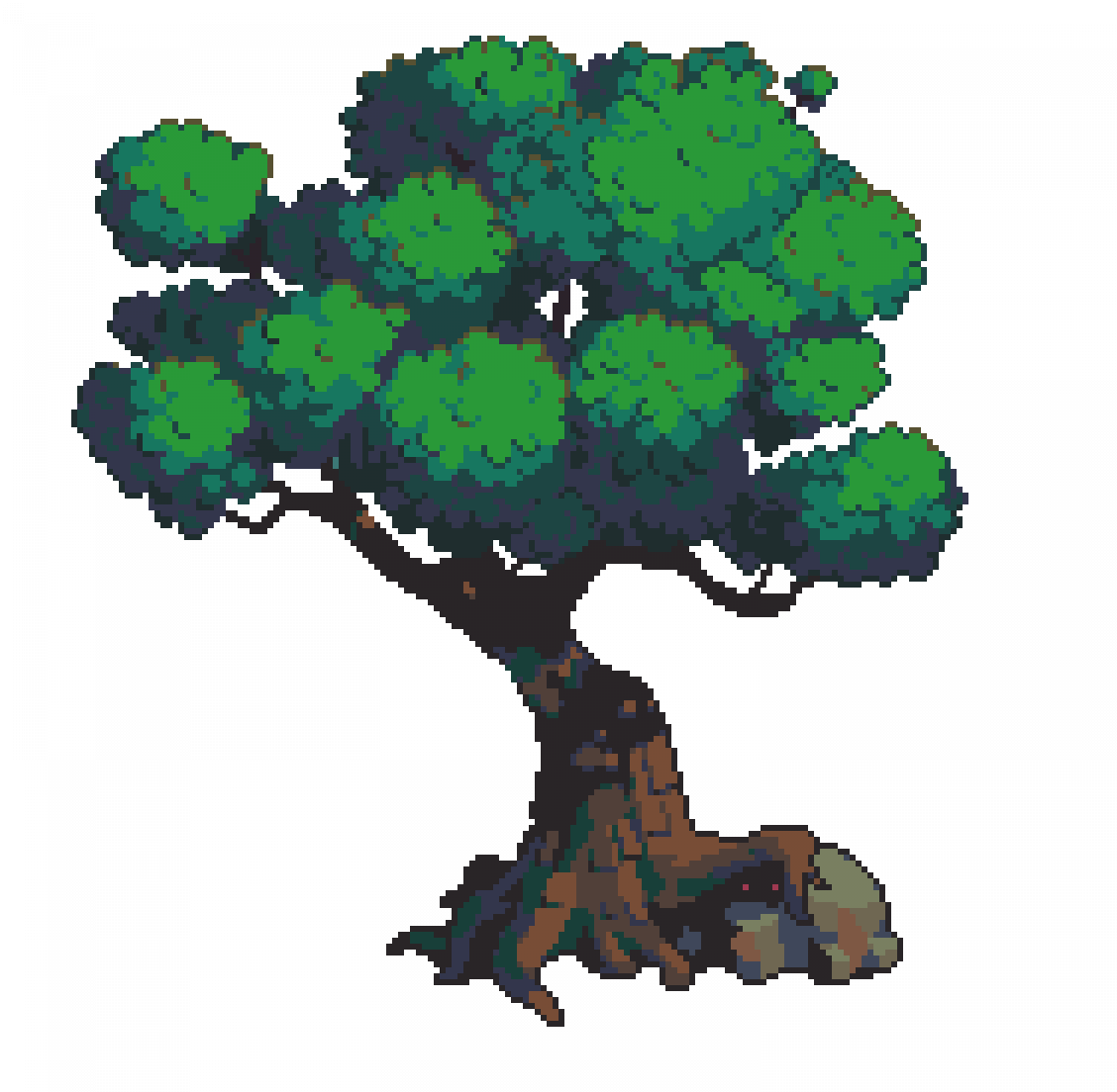pixel tree